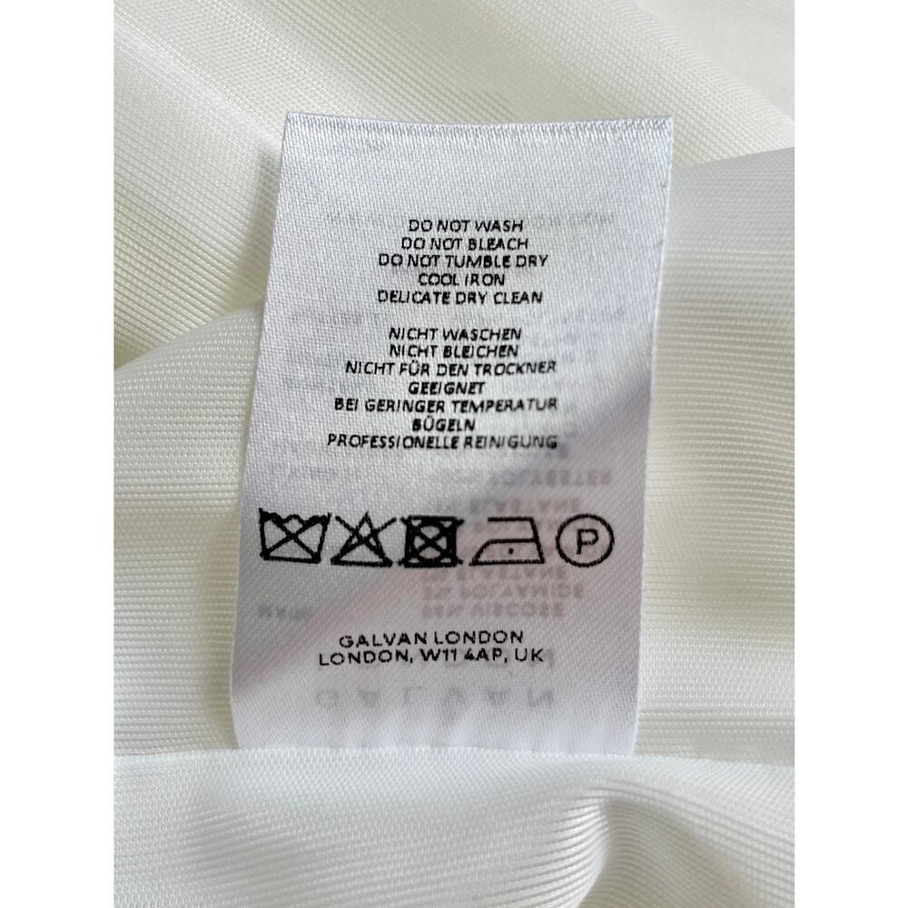 Galvan London Isola Bella Dress White Mesh Cutout Column Gown 40 US 8 Viscose - Picture 10 of 11